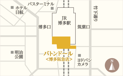 バトンドール ＜博多阪急店＞ の地図