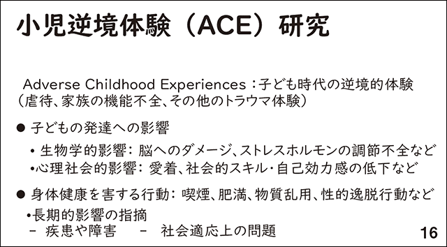 スライド16.小児逆境体験（ACE）研究