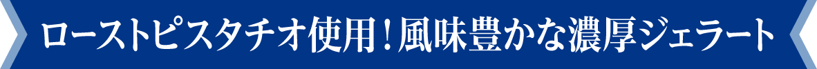 ローストピスタチオ使用！風味豊かな濃厚ジェラート